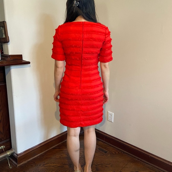 Fun fringe orange dress - Picture 4 of 5